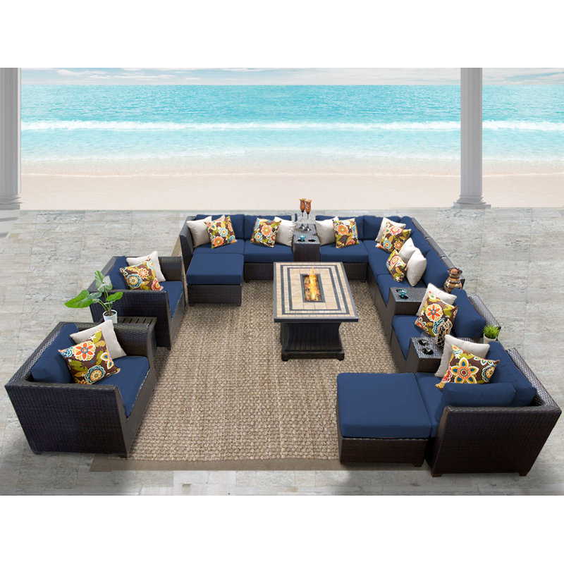 Sol 72 Outdoor Tegan 17 Piece Sectional Seating Group with Cushions